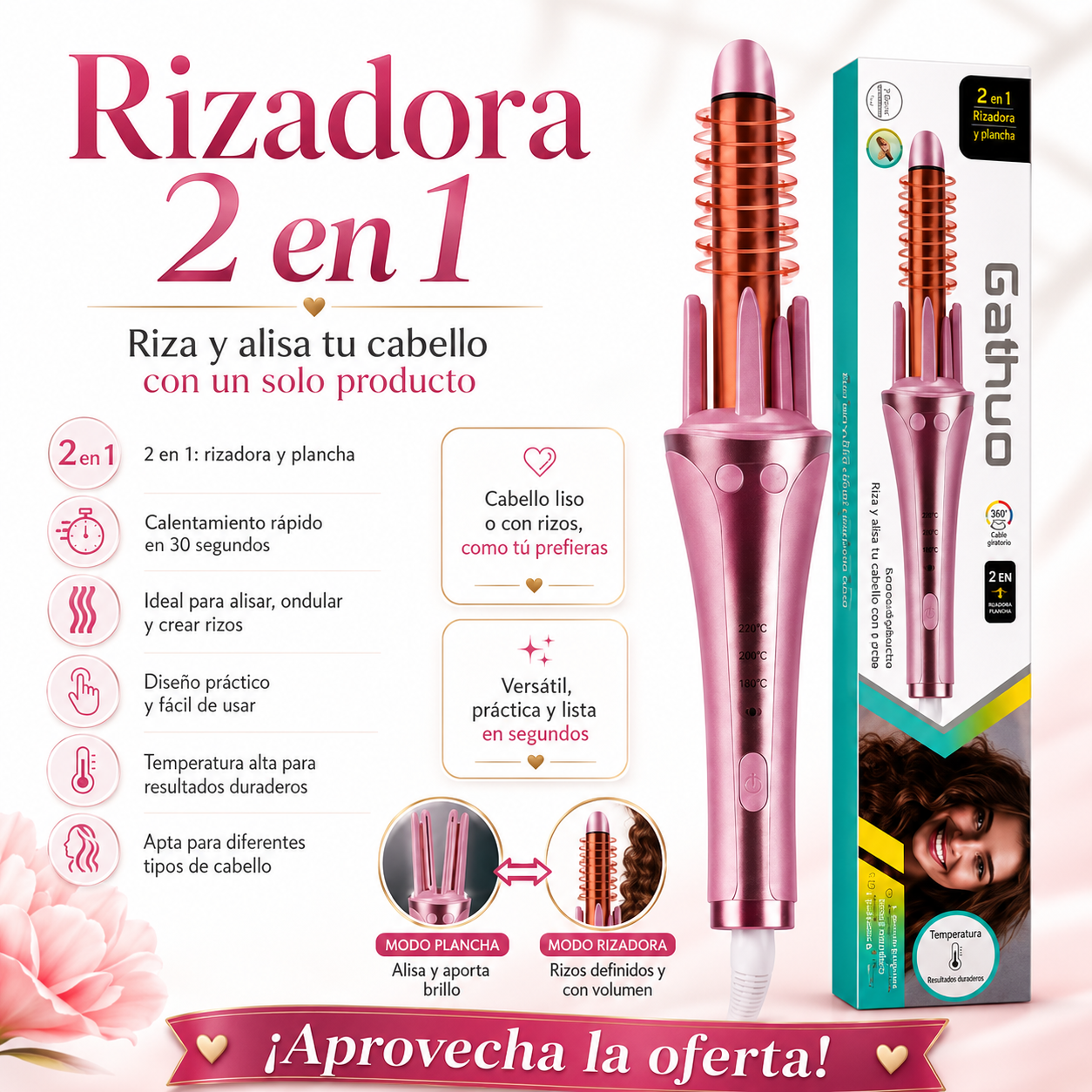 Rizadora 2 en 1
