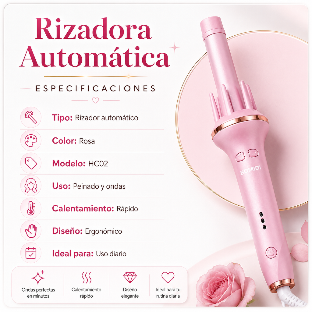 Rizador Automático de Cabello Bomidi HC02